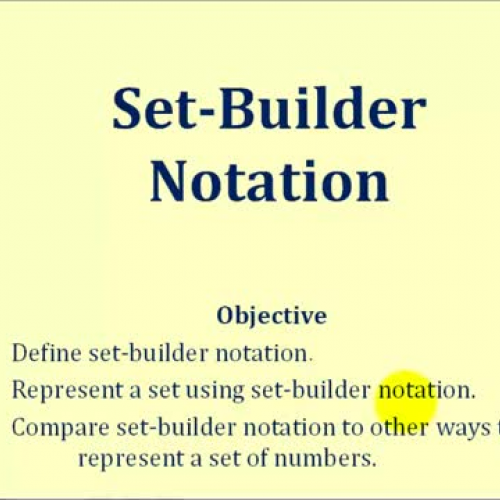 Set Builder Notation