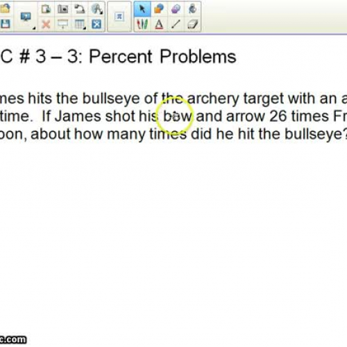 TOPIC # 3 - 3 Percent Problems