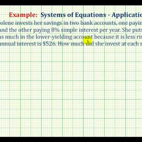 System Equations Invest Acct Ex