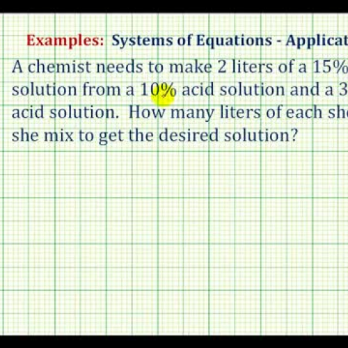 System Equations Mixture Ex