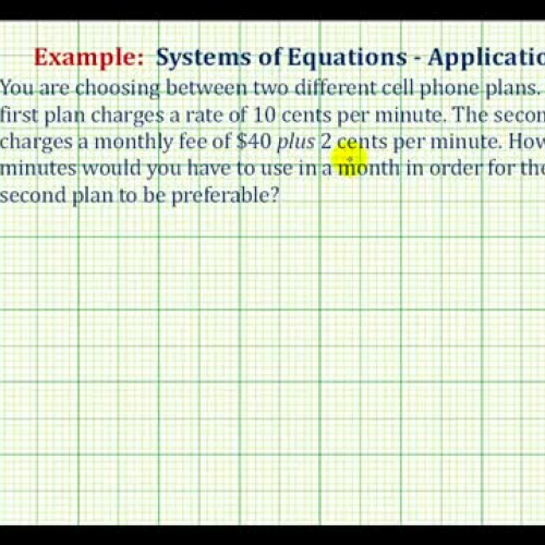 System Equations Phone Plan Ex