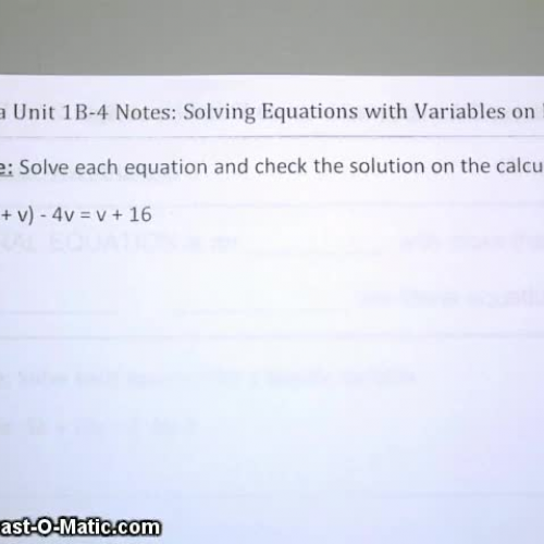 Lesson 1B-4 Day 2 Video Variables on Both Sid