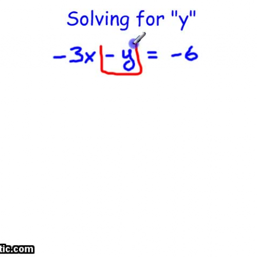 solving for y - example 2