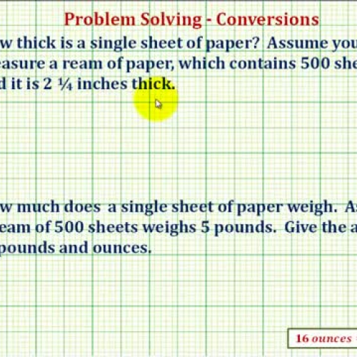 Conversion Paper Thickness Weight Ex