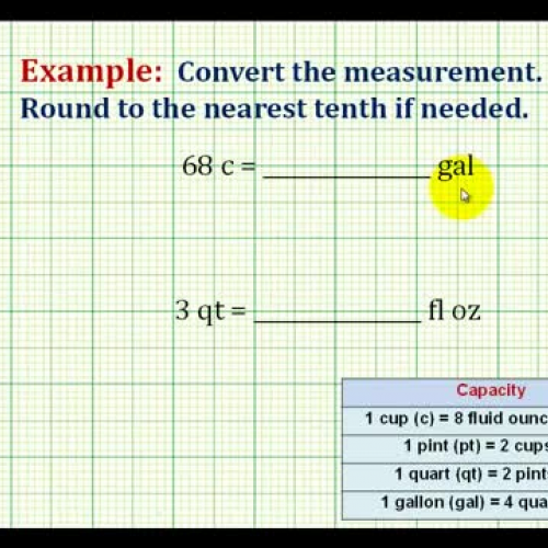 Convert Std Capacity Example