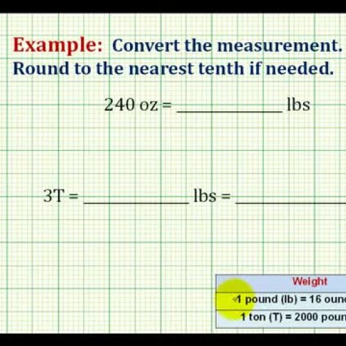 Convert Std Weight Example