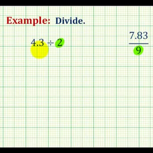 Decimal Divide Whole Num Example