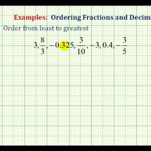 Decimal Fraction Order Ex