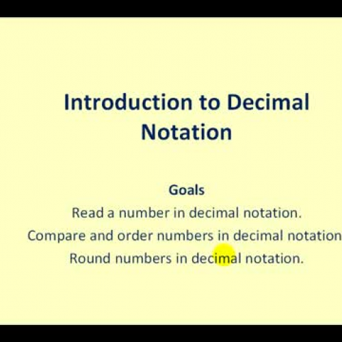 Decimal Intro