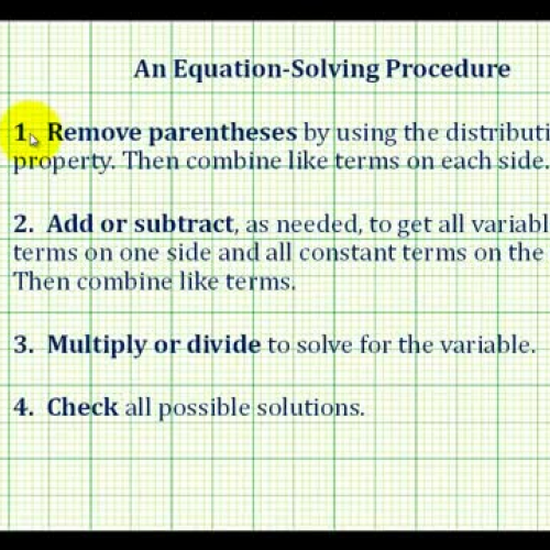 Decimal Multi Step Equations