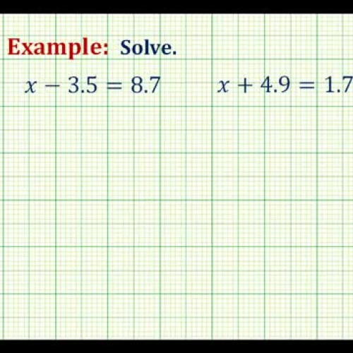 Decimal One Step Add Subtract Eq Ex