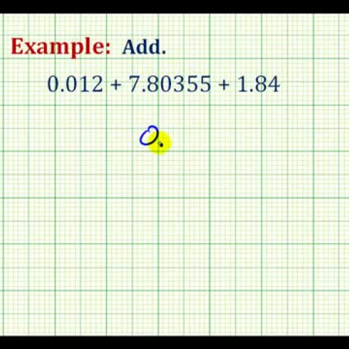 Decimal Sum Three Decimals Ex