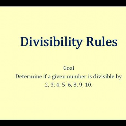 Divisibility