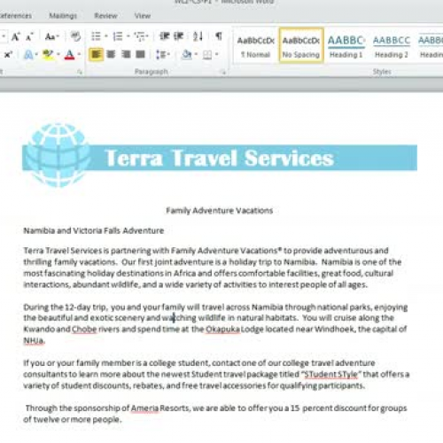 Word Level 2 Chapt 3 Project 1C