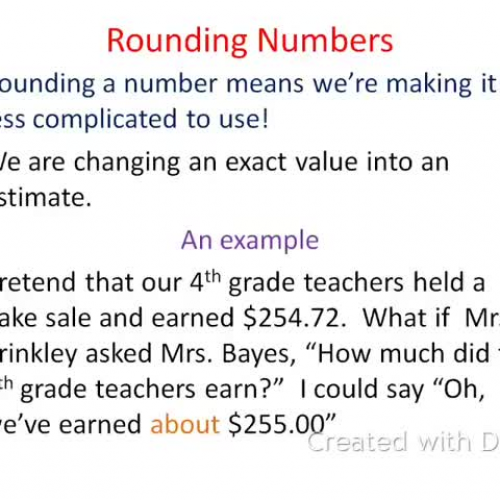 Rayburn rounding whole numbers