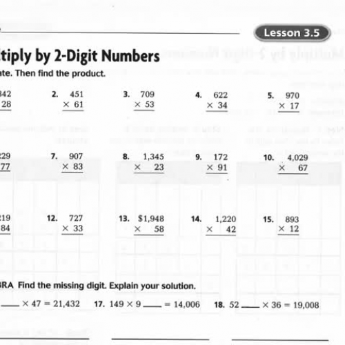 Math Dufour Multiplication Practice 
