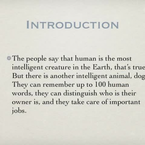 presentation of research