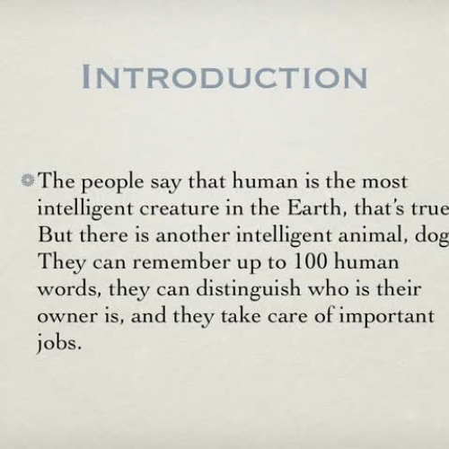 presentation of research