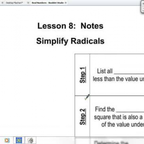 Lesson8 Simplifying Radicals