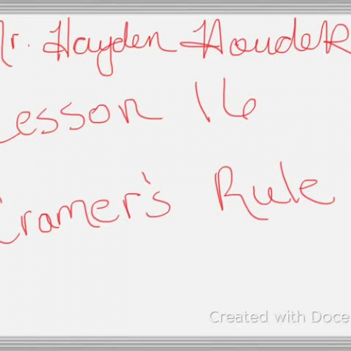 Algebra II Lesson 016