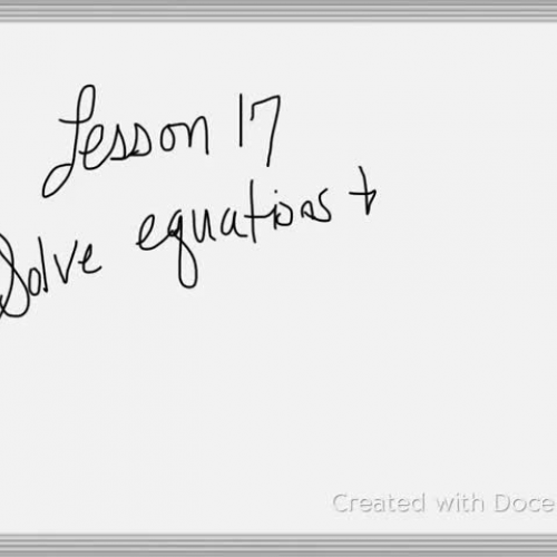 Algebra II Lesson 017