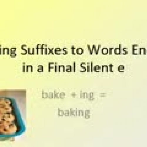 Spelling suffixes with vce words