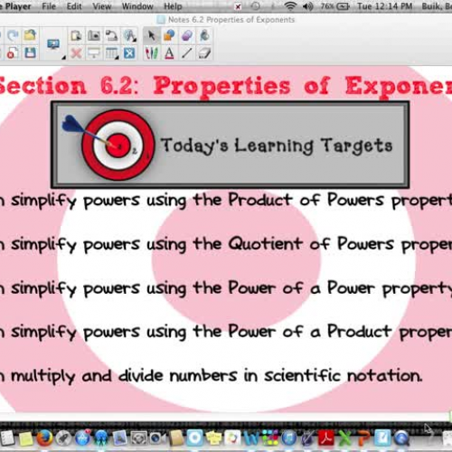 Lesson 6.2 Properties of Exponents