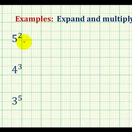 Exponents Whole Numbers Ex