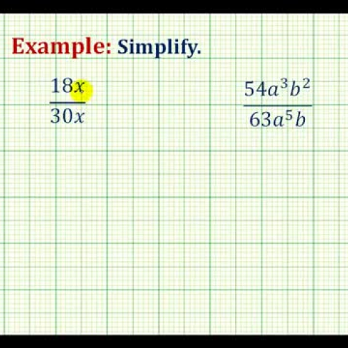 Fraction Simplify Variables Ex