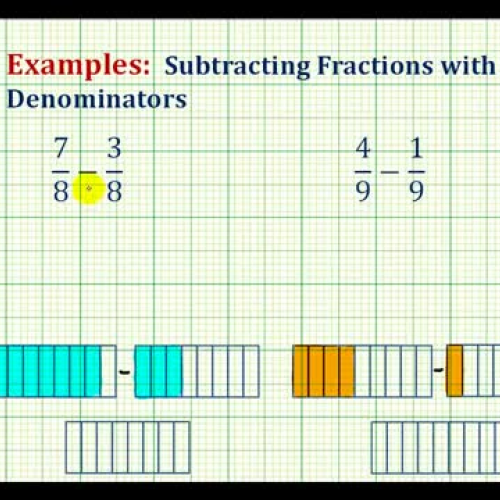 Fraction Subtract Like Denom Ex