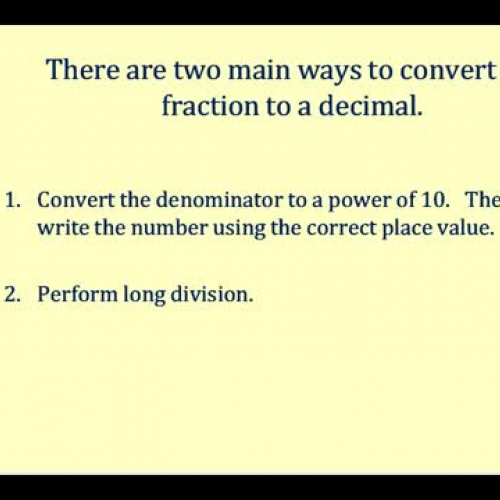 Fraction To Decimal P1