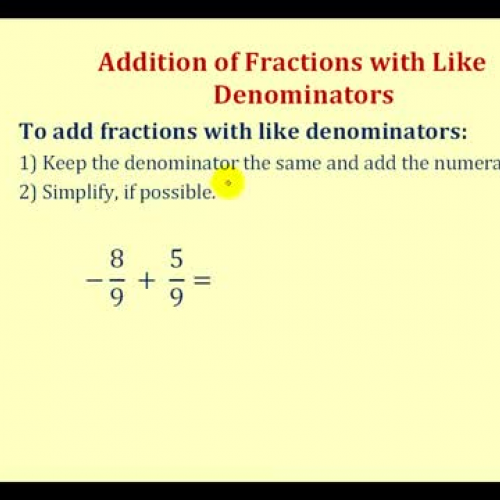 Fractions Add Signed