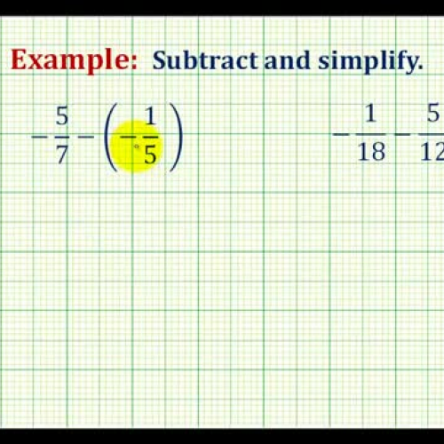 Fractions Signed Subtract Ex2