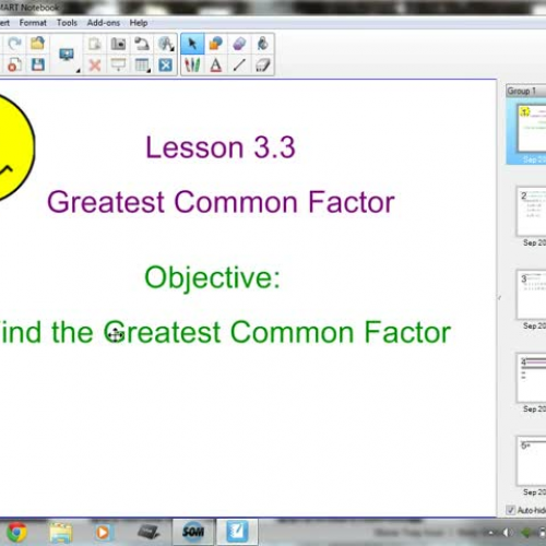 3-3 Greatest Common Factor