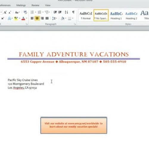 Word Level 2 Chapter 3 Project 3A Page 96