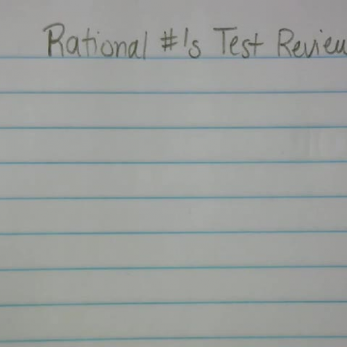 Rational #’s Test Review