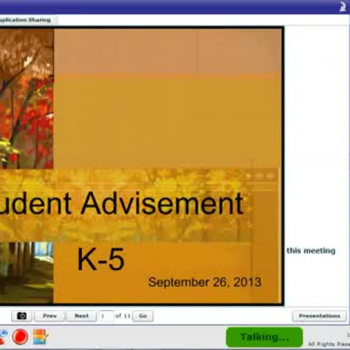 K-5 Advisement Sept 26 2013