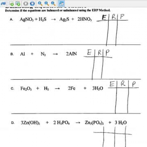 More practice with balancing equations