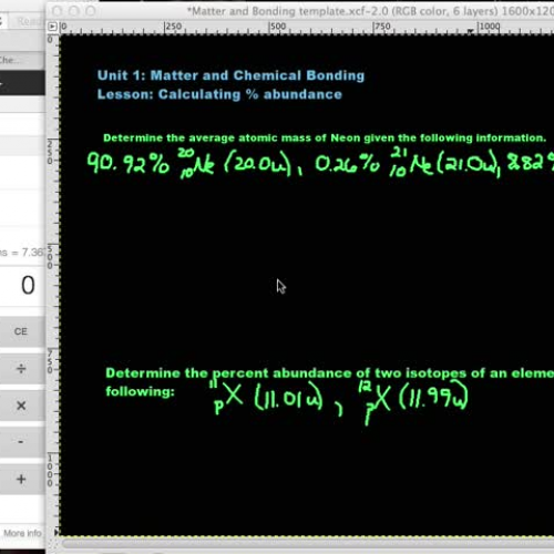Calclating Percent abundance