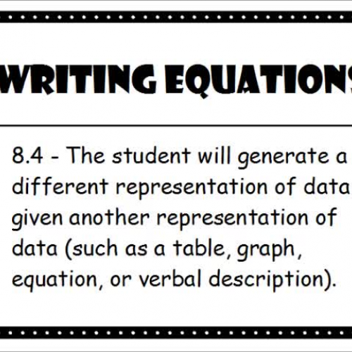 1.01 Writing Equations