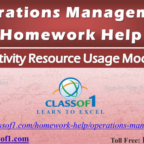 Activity Resource Usage Model