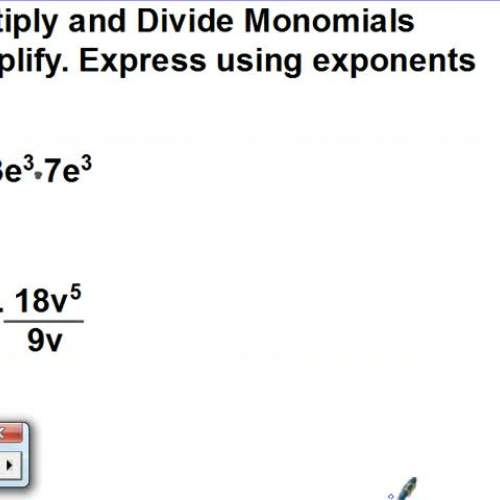 multiply and divide monomials