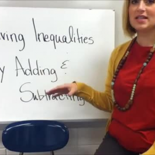 11-5 Solving Inequalities by Adding &amp; Sub