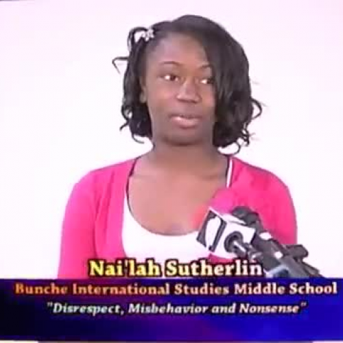 "Disrespect, Misbehavior, and Nonsense" by Nai'lah | 2011 7GP 7th Grade Poetry Contest 