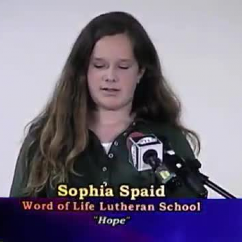 "Hope" by Sophia | 2011 7GP 7th Grade Poetry Contest