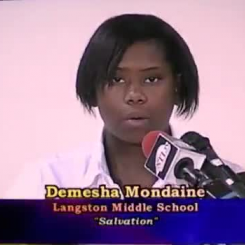 "Salvation" by Demesha | 2011 7GP 7th Grade Poetry Contest 