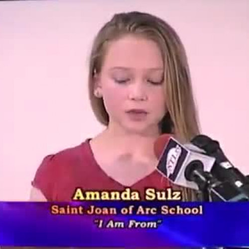 "I Am From" by Amanda | 2011 7GP 7th Grade Poetry Contest