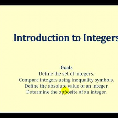 Integer Intro