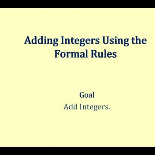 Integers Add Formal