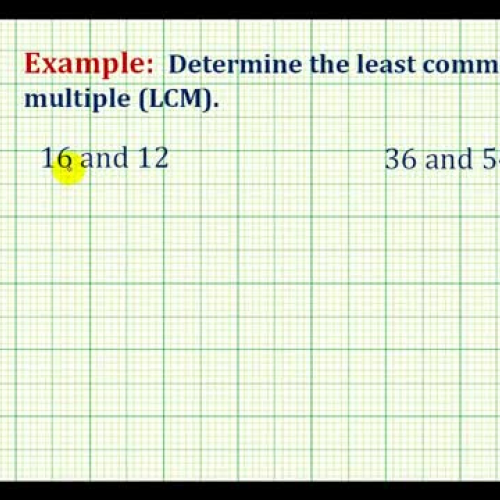 L C M List Example